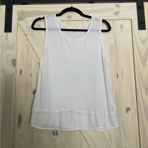Sigrid Olsen. White Tank Top. Large.